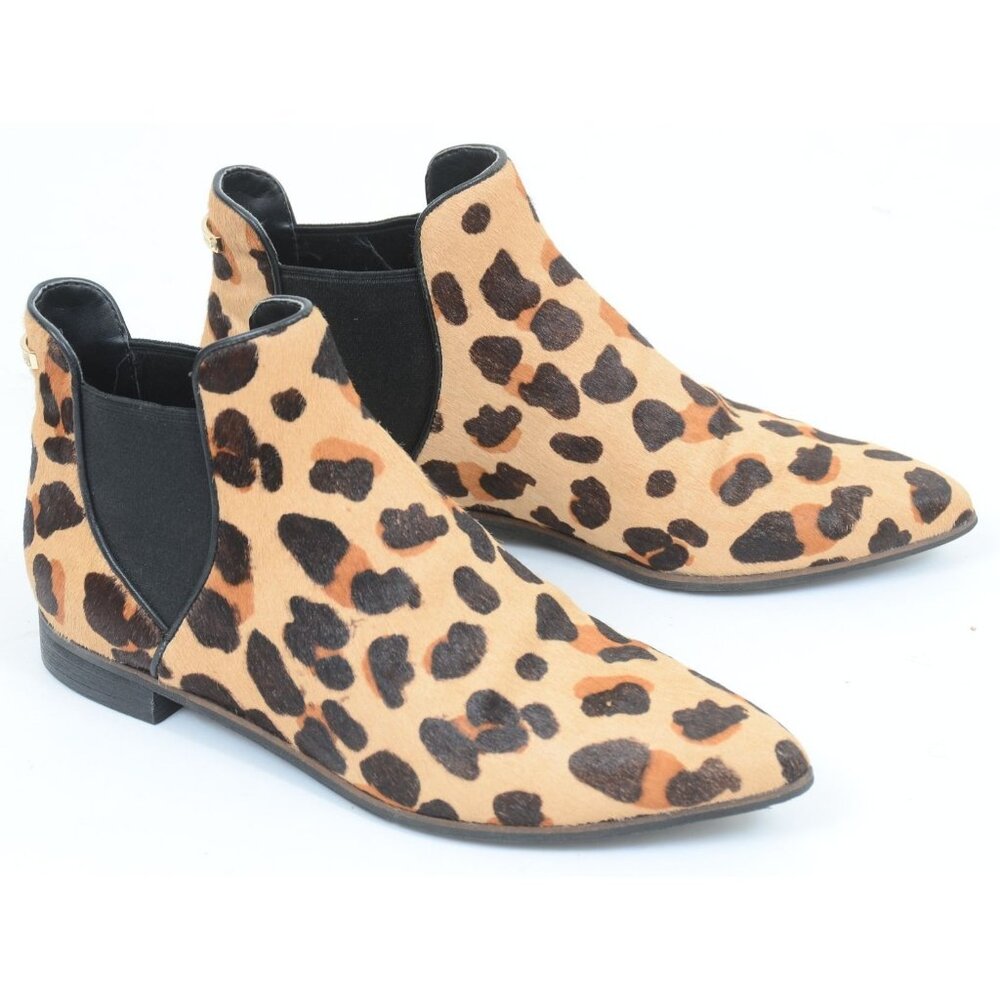 Cole Haan Hara Women's 7.5  Jaguar Animal Print Boots‎ Booties Festival Safari